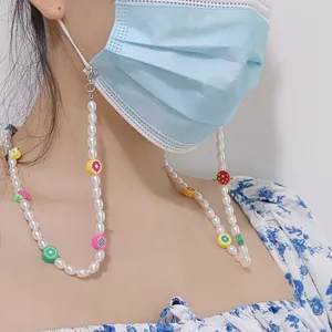 Chaîne de masque facial perle fruit mignon bracelet de lunettes anti-perte cou femmes