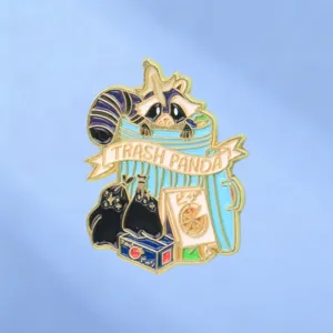 Lustige Waschbär Mülleimer Emaille Brosche Pin Cartoon Abzeichen Aus Legierung Für Kleidung Zubehör Damen Jugendliche Schmuck Geschenk