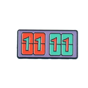 Creative double 11 color-contrast metal enamel brooch personalized fashion backpack badge gift