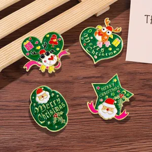 Weihnachten Thema süße Metall Emaille Brosche Abzeichen, festliche Kleidung Dekoration und Geschenk.