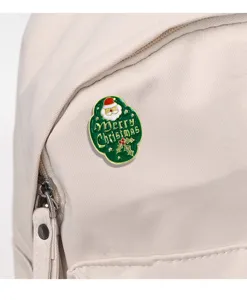 Weihnachten Metall Brosche Anstecknadel Detail, süßer Weihnachtsmann Emaillierte Nadel