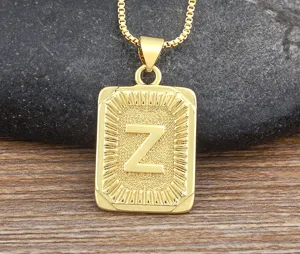 Gold letter Z pendant necklace close up view showing hip hop style fashion jewelry detail