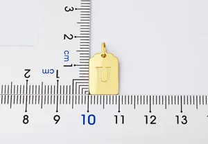 Placcato rame oro 18k ciondolo quadrato lettera U minimalista collana gioiello delicato