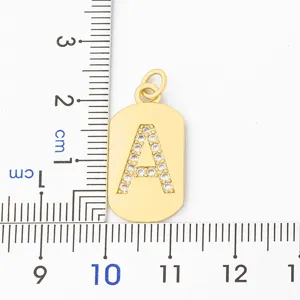 Minimalist gold letter A pendant necklace with sparkling cubic zirconia fashion jewelry.