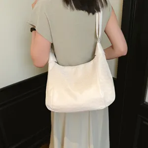 Women's casual hobo shoulder bag stylish ostrich texture solid daily crossbody handbag