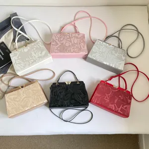Women Fashion Casual Commuter Shoulder Bag PU Leather Top Handle Crossbody Bag With Metal Lock Vintage Design Handbag
