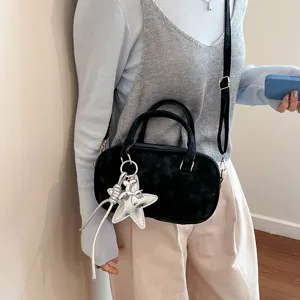 Women stylish small handbag crossbody bag solid color minimalist shoulder bag casual daily use