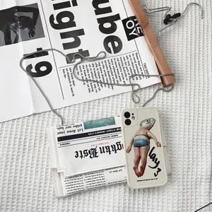 Sac bandoulière enveloppe en cuir PU avec journal créatif de mode européenne et américaine