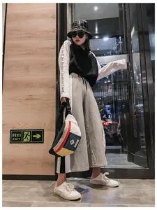 Koreanischer Streetwear Colorblock Brustbeutel vielseitige Harajuku Mode Taubentasche