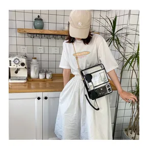 Kreative Umhängetasche in Retro-Telefonform für Damen, lustige Handtasche in Schwarz und Silber.