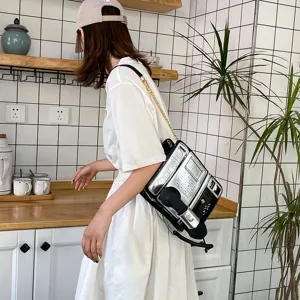 Kreative Telefon Form Damen Umhängetasche, einzigartige Neuheit Schultertasche mit Kette.