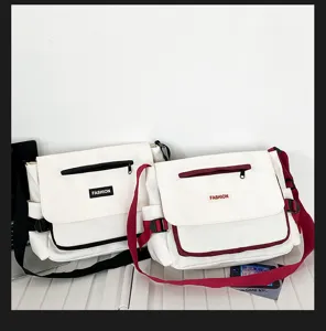 Lässige Canvas Umhängetasche, japanische Vintage Schultertasche für Studenten und Pendler.