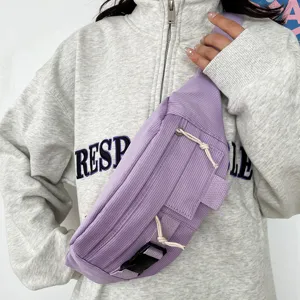 Japanische Harajuku Retro Freizeit Oxford Gewebe Brusttasche Damen Student Frische Umhängetasche Einfache Einfarbige Gürteltasche