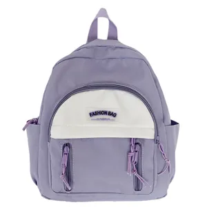 Kompakter leichter lilafarbener Mini Rucksack süße Freizeit Schultasche minimalistischer Rucksack