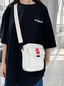 Bolso bandolera informal de nailon para hombres y mujeres, bolso de teléfono streetwear.