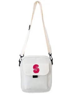 Bolso cruzado de lona blanca casual para hombres y mujeres de uso diario nuevo.