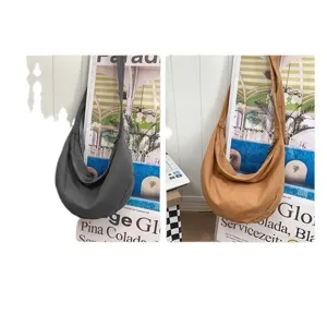 Bolso cruzado de lona casual para hombre y mujer, bolso de hombro versátil de gran capacidad.