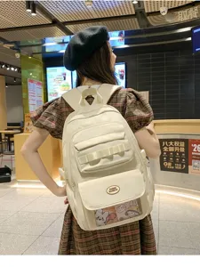 Grande capacità zaino scolastico borsa Ita casual zaino da giorno finestra trasparente
