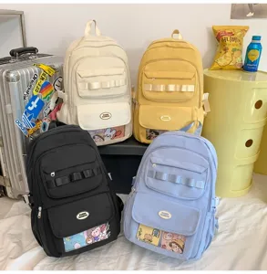 Zaino scolastico in tela grande capacità borsa per studenti zaino casual chic