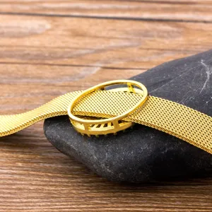 18k gold plated copper DIY watch strap bracelet jewelry component main product display
