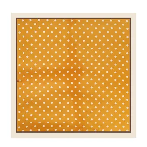 Klassisches gelbes gepunktetes Kunstseiden-Quadratuch, 70cm elegantes Damenaccessoire.