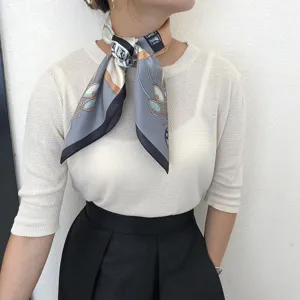 Panuelo de seda cuadrado 70cm estilo lujo elegante pauelo cuello mujer moda chic verano