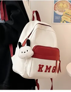 Mochila escolar para niños bonita ligera de viaje para niñas vista detallada con peluche tierno