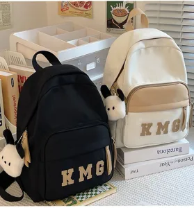 Mochila escolar de lona bonita para niños elegante bolso de viaje casual diario