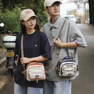 Unisex Outdoor Multi-Taschen Umhaengetasche, stilvolle Freizeit Mini Kurier Tasche.