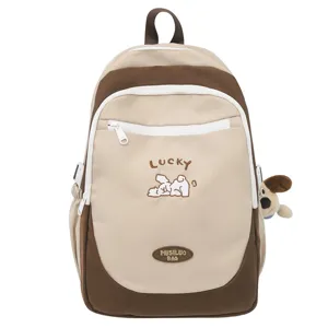 Japanese ins style cute student backpack for girls, college style school bag with lovely design.