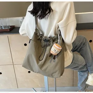 Casual large capacity shoulder crossbody bag for women daily commute details view.