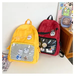 Neutrale ita bag rugzak transparante venster schooltas stijlvolle anime dagrugzak voor jeugd