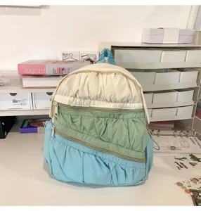 Zaino mini plissettato dolce stile torta per donne e ragazze, zainetto leggero e carino