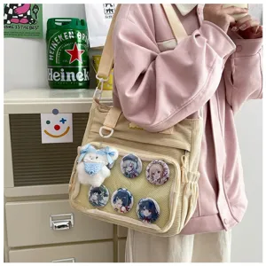 Corduroy ita tas crossbody grote capaciteit studenten messenger tas schattige schoudertas