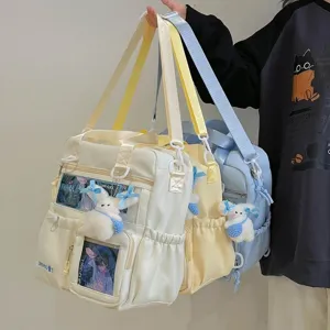 Grande Capacità Finestra Trasparente Ita Bag Carino Cartone Animato Studente Zaino Scolastico Multifunzionale Viaggio Casual Zaino