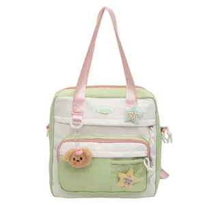 Joli sac d'école décontracté de grande capacité sac à main sac bandoulière pour les filles