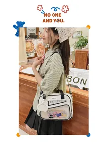 Borsa ita stile giapponese borsa a tracolla studentesca casual uniforme per ragazze borsa