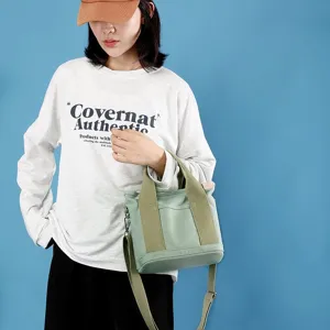 Μικρή τσάντα tote από καμβά με λουρί ώμου casual καθημερινή γυναικεία τσάντα κομψή τσάντα