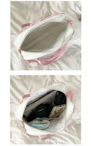Cute bow medium pain bag large capacity uniform handbag for women daily commute style