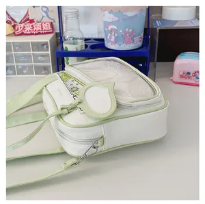 Borsa a tracolla Ita stile giapponese finestra trasparente per fan di anime uso quotidiano