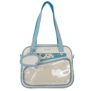 Borsa ita stile giapponese carina finestra trasparente borsa tracolla studentessa borsa casual