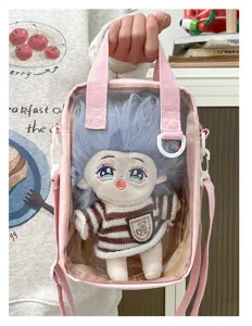 Cute transparent 20cm cotton doll itabag pink crossbody shoulder bag for anime fans kawaii girls