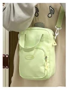 Japanese ins style light green crossbody bag soft girl cute small bag for daily wear