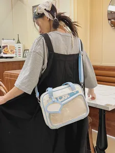 Borsa a tracolla stile giapponese ita bag da donna simpatica finestra trasparente borsa giornaliera