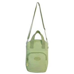 Detail shot of light green crossbody ita bag for 20cm dolls, cute sweet girl style daily use.