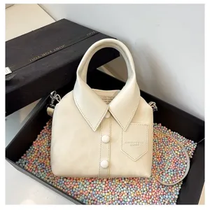 Creatieve shirt gevormde PU lederen handtas voor vrouwen mode casual schouder tasje