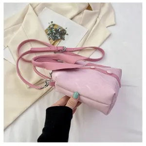 Roze creatief ontwerp schoudertas met unieke kledingstijl, stijlvolle casual crossbody tas.