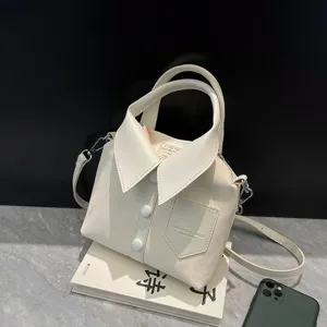 Creatieve hemdvormige dames handtas mode PU leer enkele schouder crossbody tas stijlvol