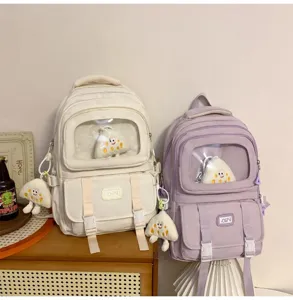 Student aesthetic backpack large capacity ita bag cute school book bag for teen girls