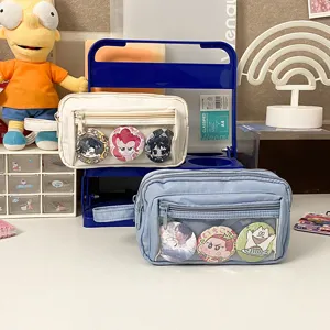 Κασετίνα Ita Bag Μεγάλης Χωρητικότητας Διαφανής από Νάιλον Πολυλειτουργική Θήκη Οργάνωσης Γραφικής Ύλης για Μαθητές Τσάντα Αποθήκευσης Κονκάρδων Anime